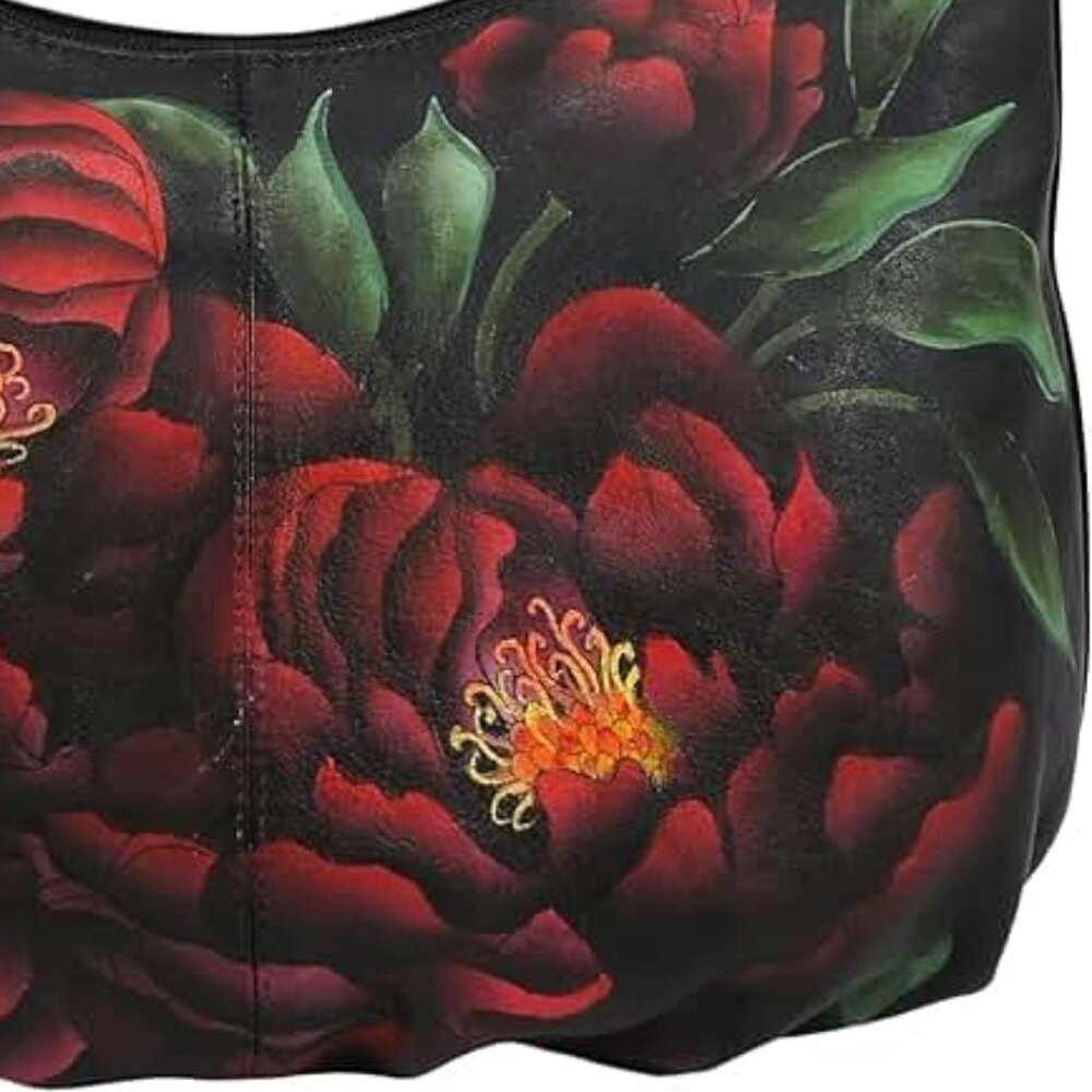 Anuschka Women's Original Hand-Painted Genuine Leather Ruched Hobo NEW Dust Bag - Picture 5 of 8